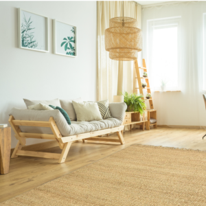 Hand-Woven Natural Jute Rug for Home Decor