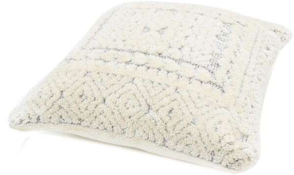 Microfiber Soft Cushion Ivory Silver Color