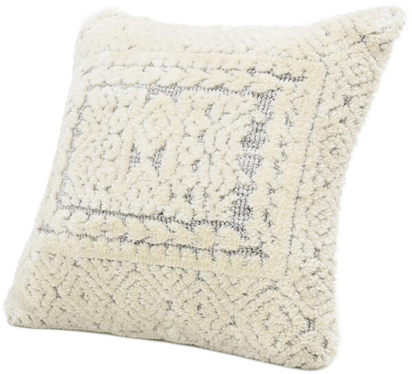 Microfiber Soft Cushion Ivory Silver Color