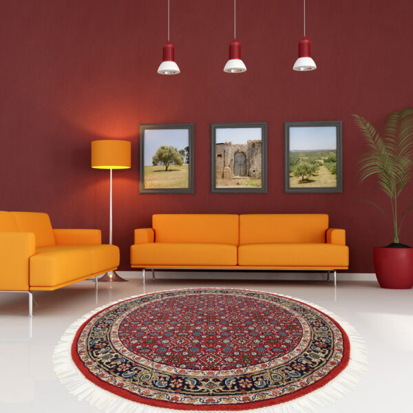 Herati Round Red Color