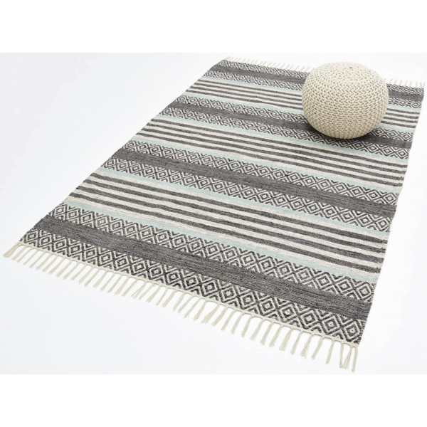 Cotton Dhurrie Rug Reversible Carpet