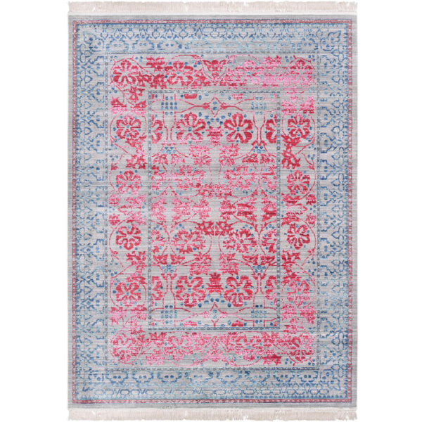 Woven Rugs Red Blue Color