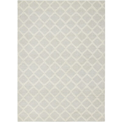 Modern Jaquard Woolen White Carpet