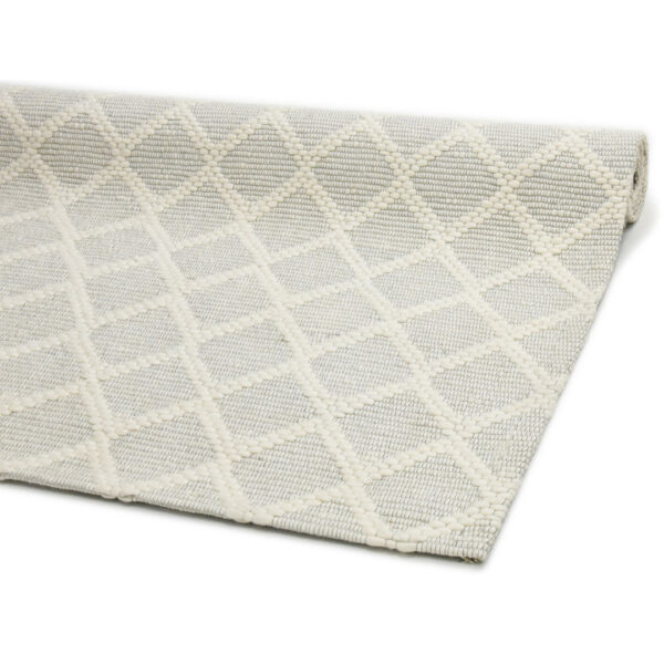 Modern Jaquard Woolen White Carpet