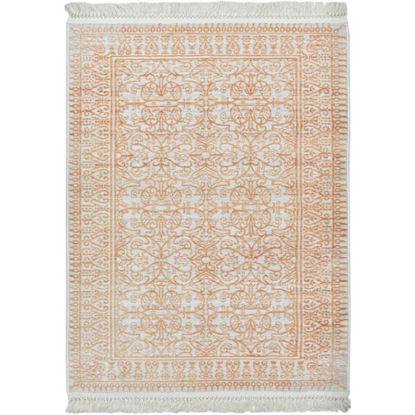 Woven Rugs Cream Orange Color