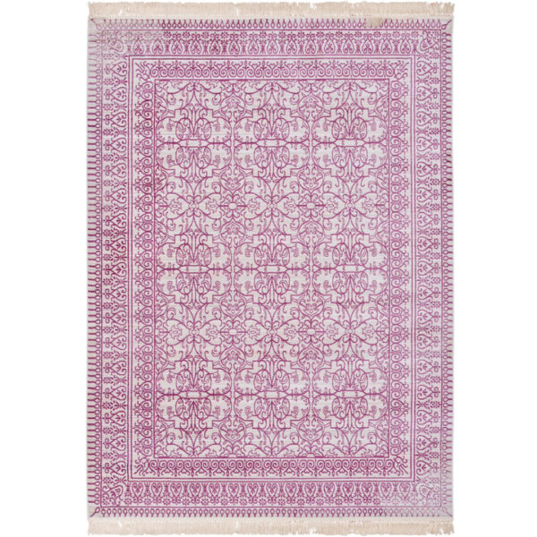 Woven Rugs Cream Pink Color