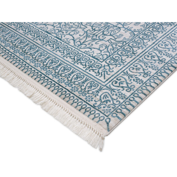 Woven Rugs Cream Turquise Color