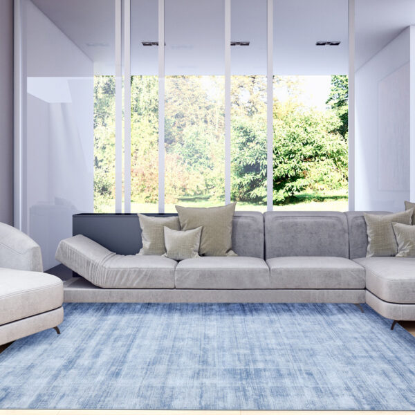 Aura De Luxe Medium Blue Premium Rugs