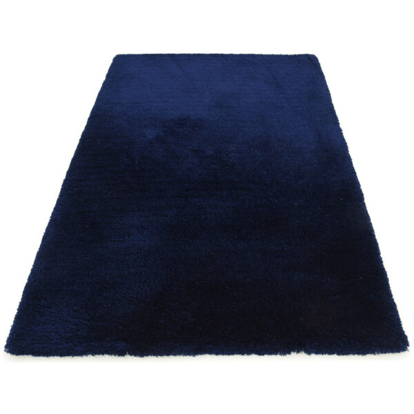 Modern Fluffy Microfiber Shaggy Rugs Blue Color