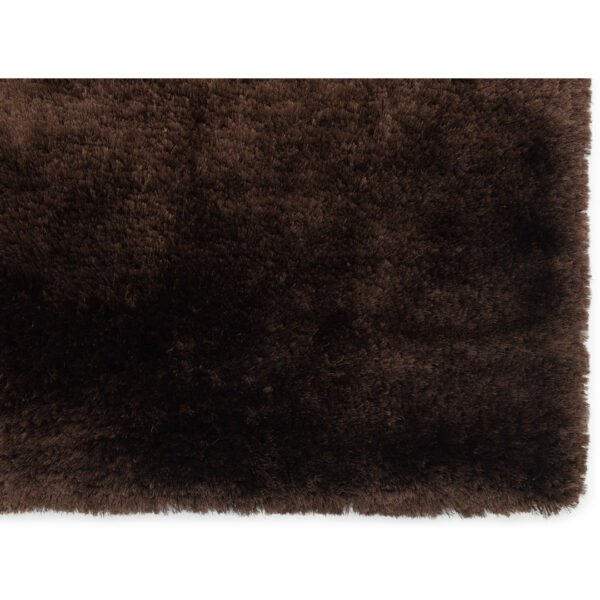 Modern Fluffy Microfiber Shaggy Rugs Brown Color