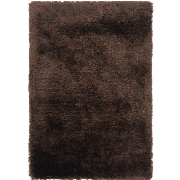 Modern Fluffy Microfiber Shaggy Rugs Brown Color