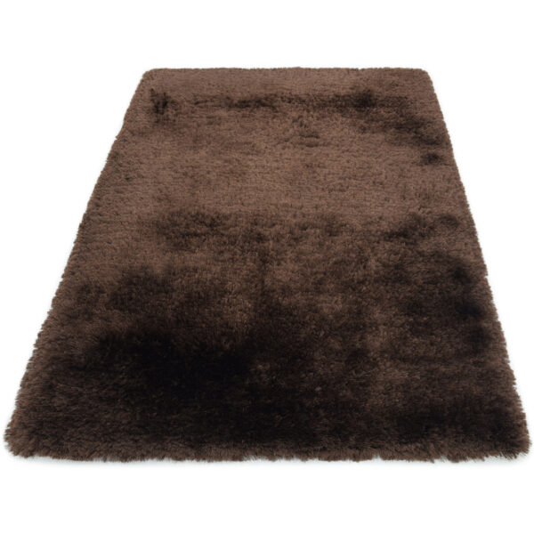 Modern Fluffy Microfiber Shaggy Rugs Brown Color