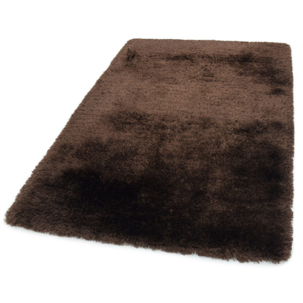 Modern Fluffy Microfiber Shaggy Rugs Brown Color