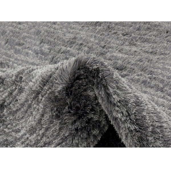 Modern Fluffy Microfiber Shaggy Rugs Grey Color