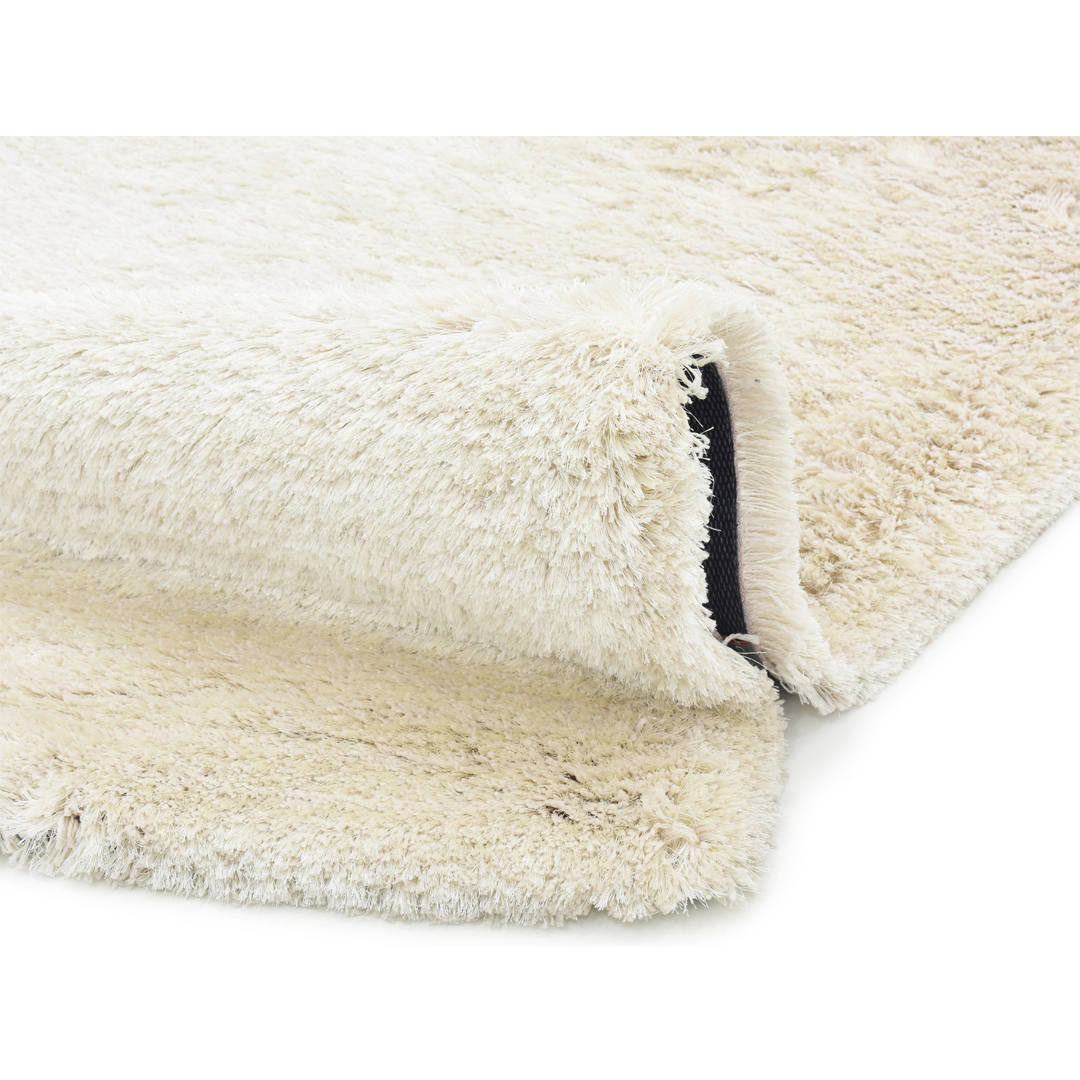Modern Fluffy Microfiber Shaggy Rugs Off White Color - Carpet Live