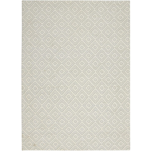 Modern Jaquard Woolen White Carpet