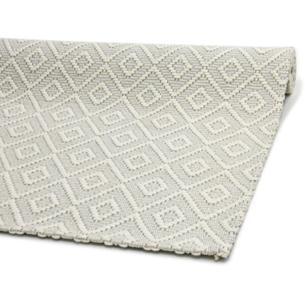 Modern Jaquard Woolen White Carpet