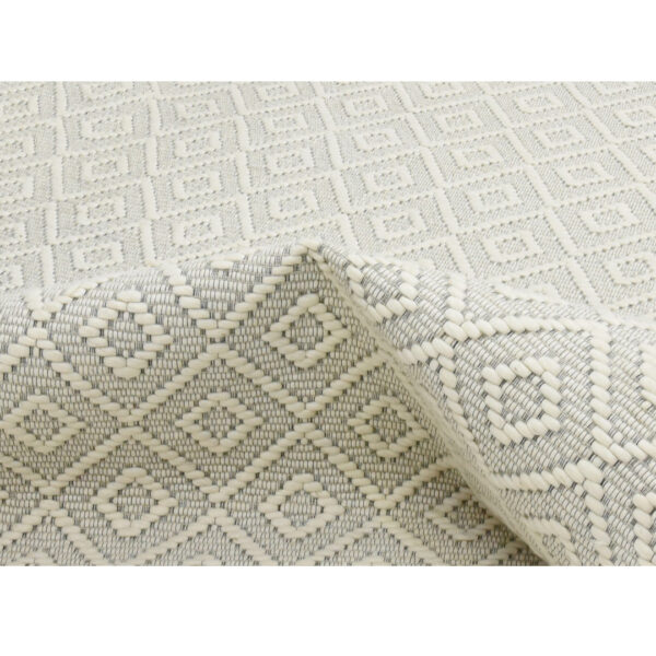 Modern Jaquard Woolen White Carpet