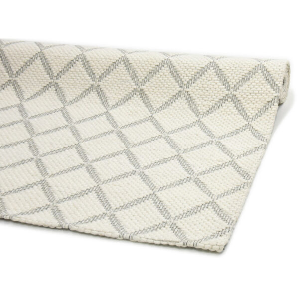 Modern Jaquard Woolen White Carpet