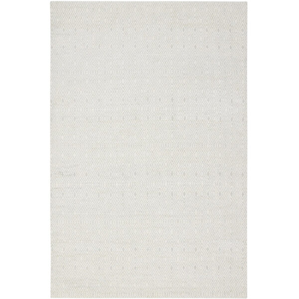 Modern Jaquard Woolen White Carpet