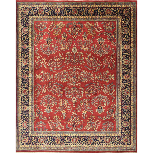 Sarough Rugs Red Blue Color