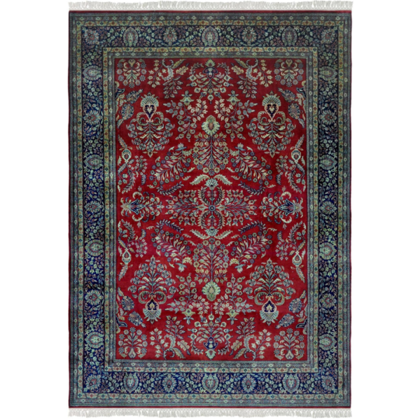 Sarough Rugs Red Blue Color