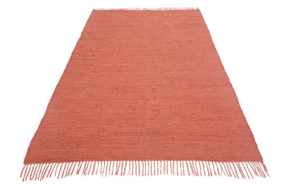 Handcrafted Montana Cotton Rugs Red Color