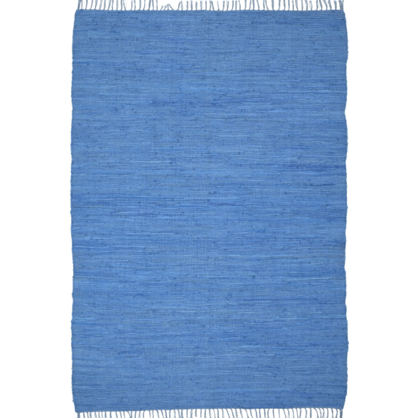 Handcrafted Montana Cotton Rugs Blue Color